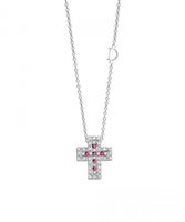 Necklace Damiani Woman Belle Epoque in White Gold Diamante 0.1 Ct 20083510 - 20083510